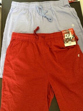 2x Pairs Gradual Women's Athletic Shorts — Rust & Lilac Adjustable Waist.